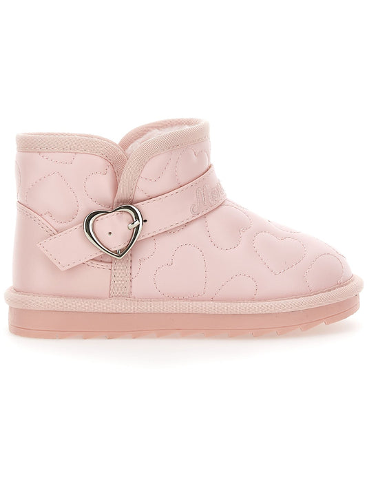 Heart quilted ankle boots