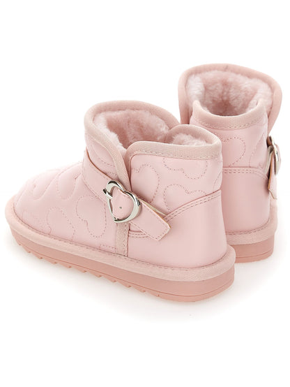 Heart quilted ankle boots