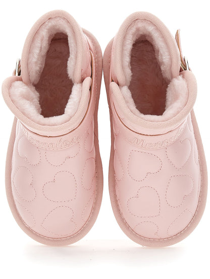 Heart quilted ankle boots