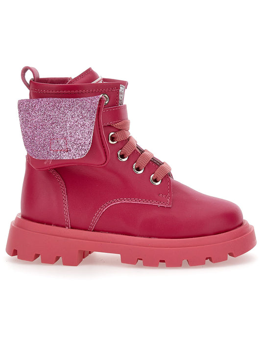 Leather ankle boots with pocket