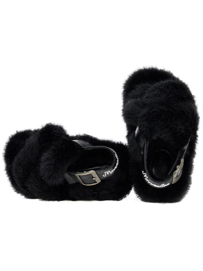 Plush sandals