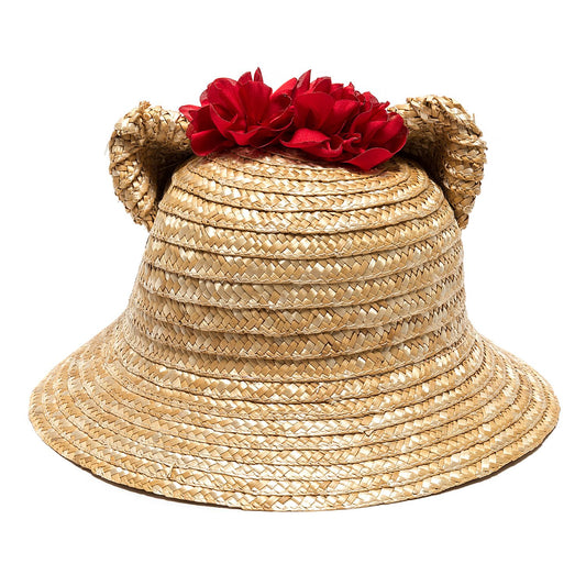Flower straw hat