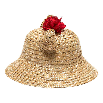 Flower straw hat