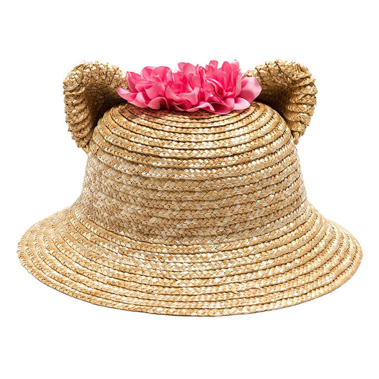 Flower straw hat