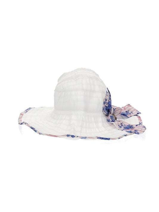 Rose print hat