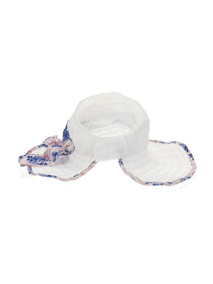 Rose print hat
