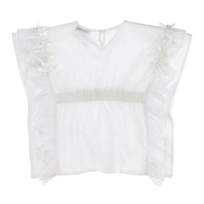 Muslin kaftan with petals