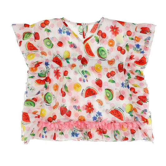 Baby kaftan with flowers and fruits
