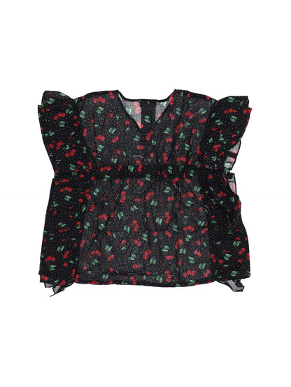 Cherry and micro-polka dot kaftan