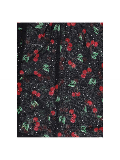 Cherry and micro-polka dot kaftan