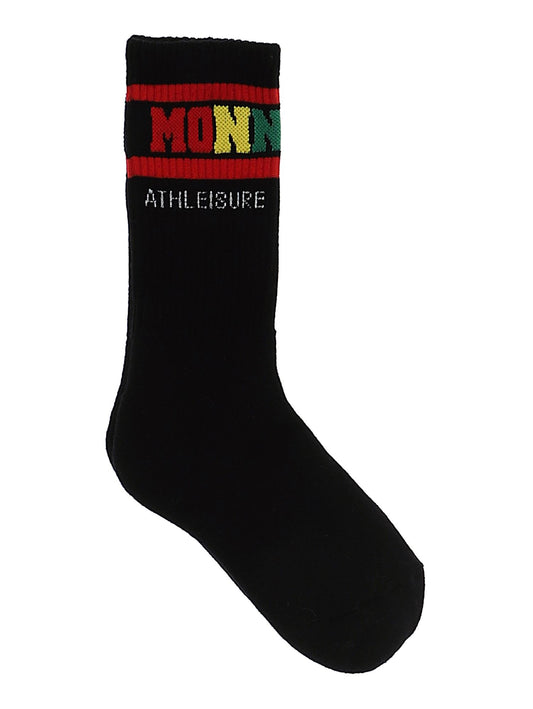 Terry cloth sock with logo