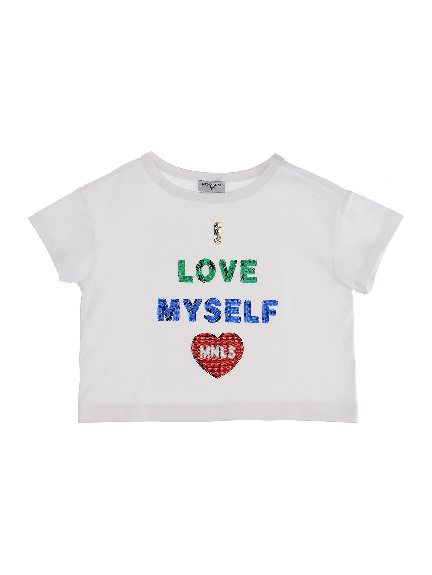 T-shirt cropped paillettes