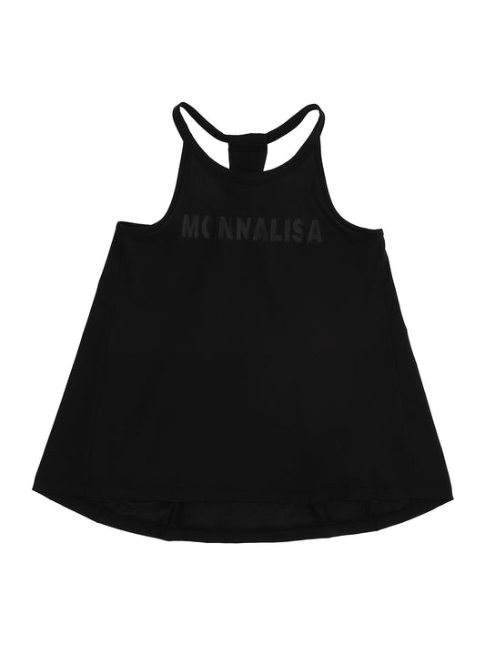 Flared technical jersey tank top