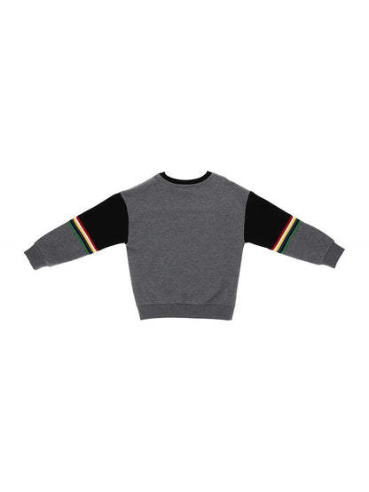 Closed sweatshirt with mesh effect