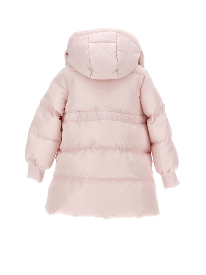 Lange Daunenjacke mit Maxikragen