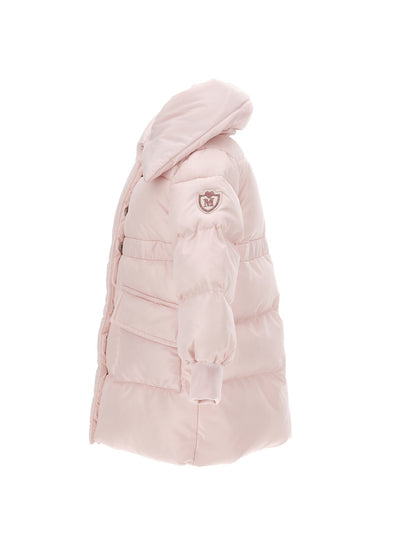 Lange Daunenjacke mit Maxikragen