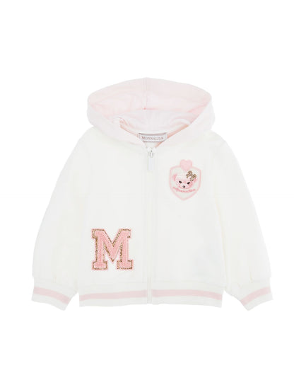 Open hoodie with college hood