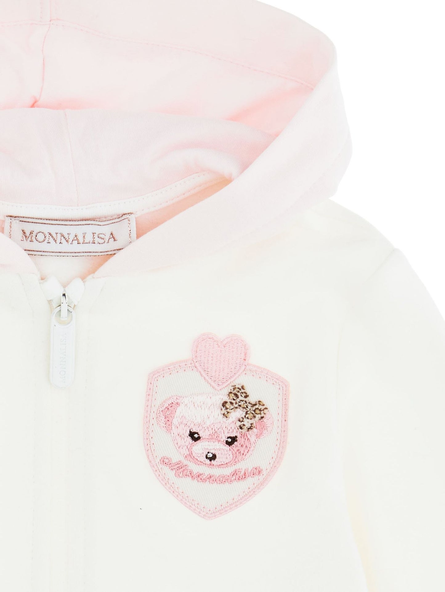 Open hoodie with college hood