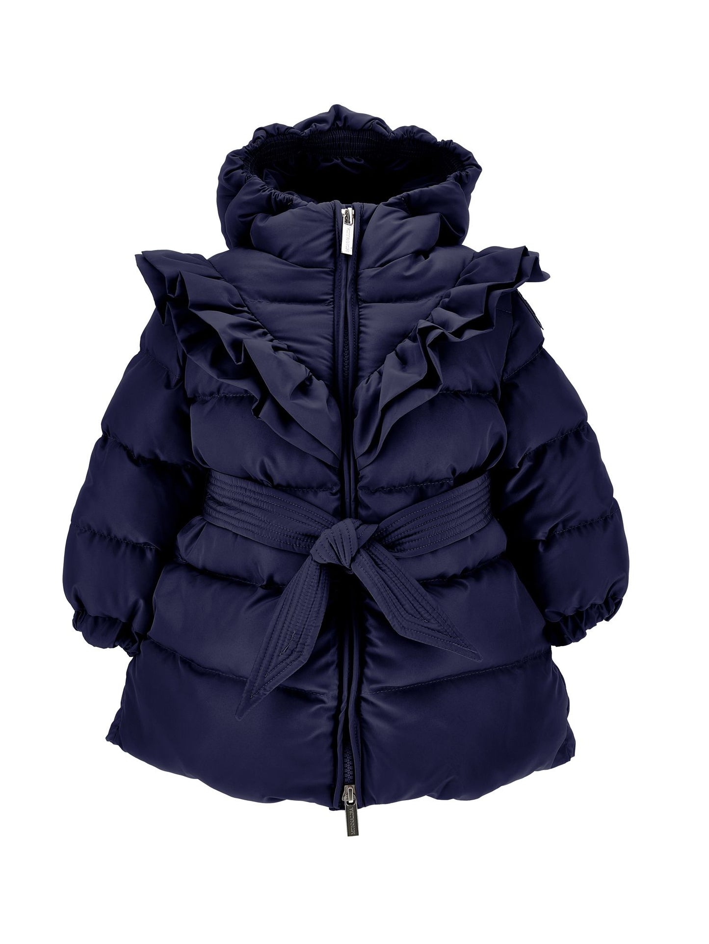 Technical fabric down jacket with hood