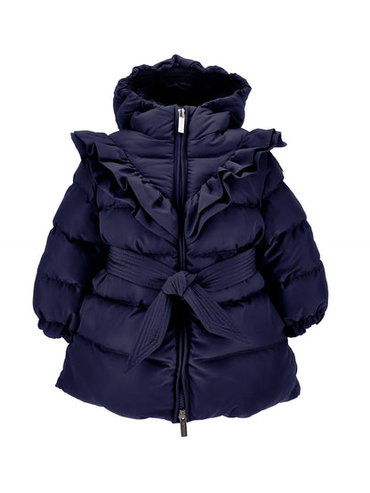 Technical fabric down jacket with hood