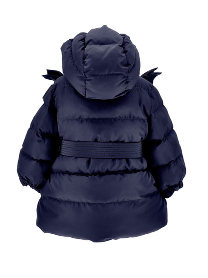 Technical fabric down jacket with hood