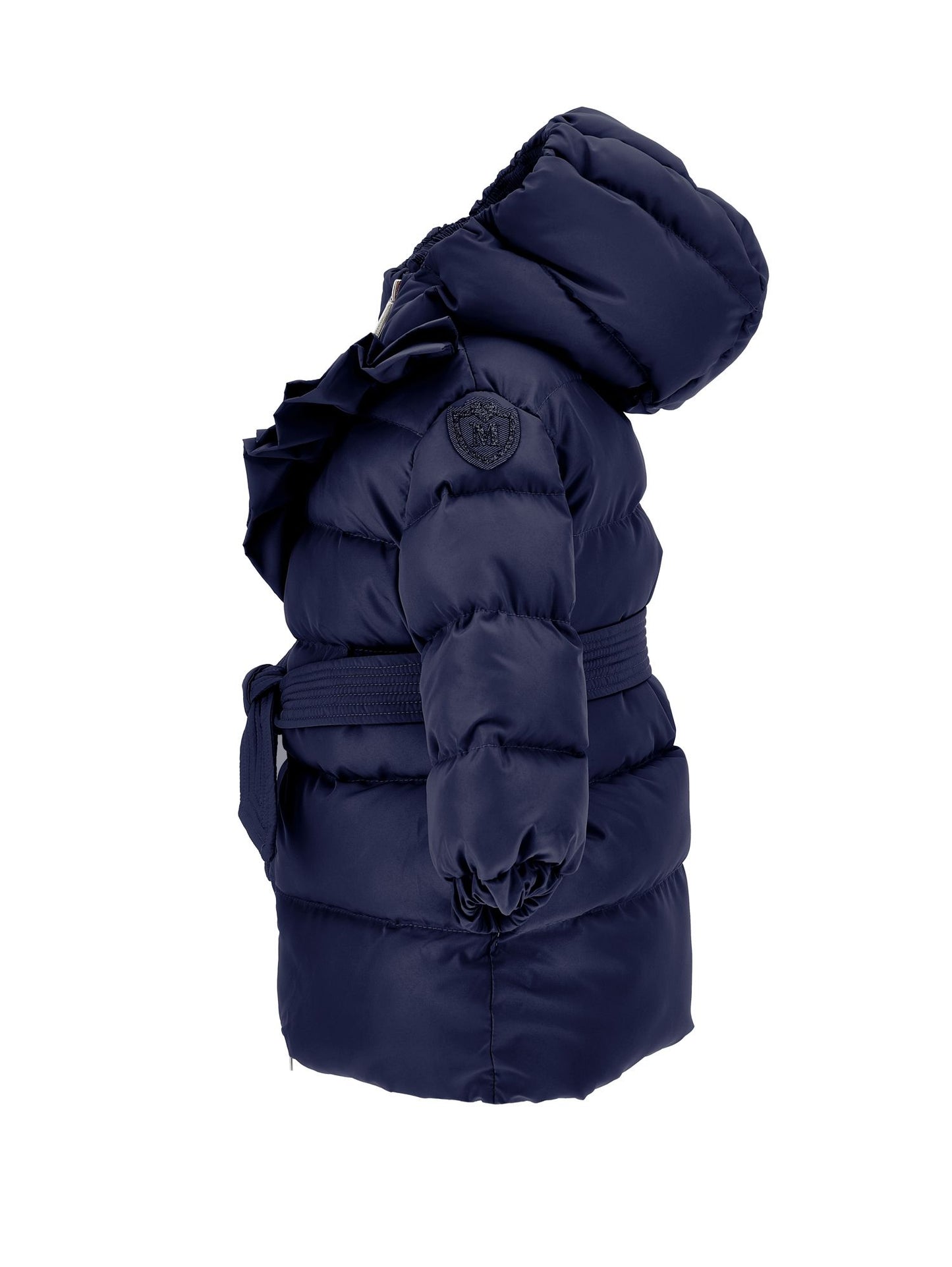 Technical fabric down jacket with hood