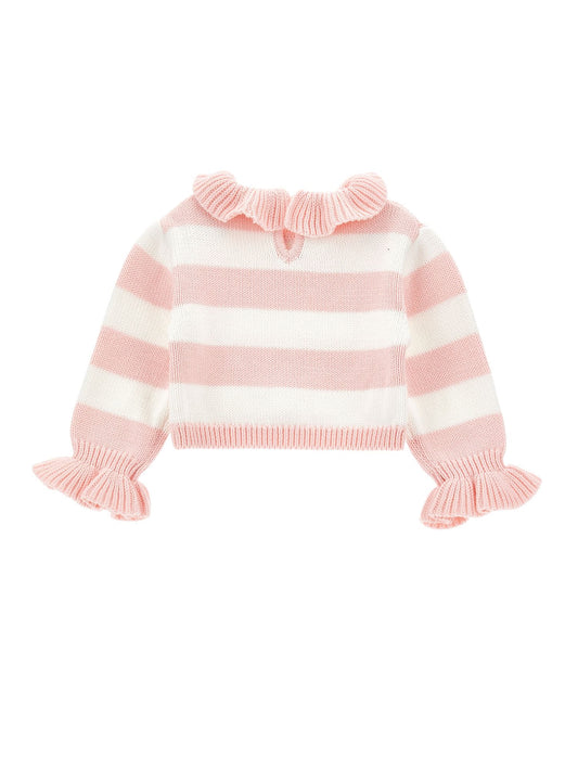 Wool sweater with collar