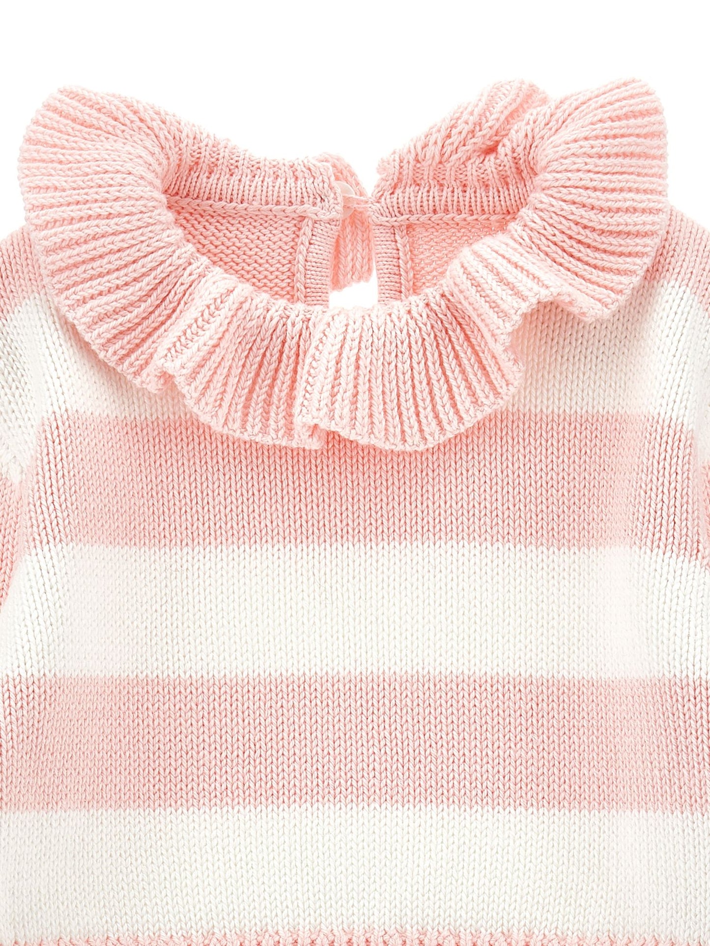 Wool sweater with collar