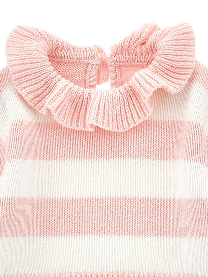 Wool sweater with collar